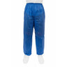 Blue pants worn by a person on a white background