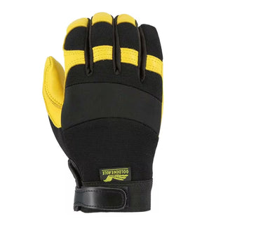 Majestic 2150 Golden Eagle Mechanics Glove – Deerskin Palm & Knit Back (12 Pairs/Box) - Hollis Supply