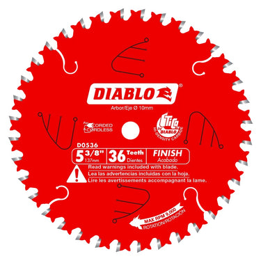 5-3/8' x 36-TEETH FINISH TRIM SAW BLADE FOR WOOD - Hollis Supply