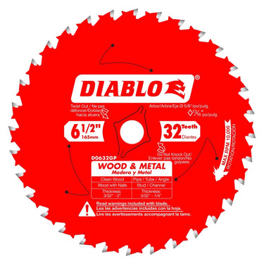 6-1/2' x 32-TEETH CARBIDE SAW BLADE FOR WOOD AND METAL - Hollis Supply