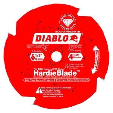 6-1/2' x 4 TOOTH (PCD) FIBER CEMENT HARDIEBLADE - Hollis Supply