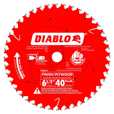 6-1/2' x 40-TEETH FINISH TRIM SAW BLADE FOR WOOD - Hollis Supply