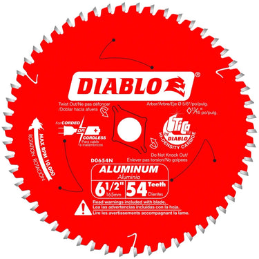 6-1/2' x 54 TOOTH MEDIUM ALUMINUM CUTTING SAW BLADE - Hollis Supply