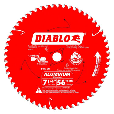 7-1/4' X 56 TOOTH THICK ALUMINUM CUTTING SAW BLADE - Hollis Supply
