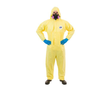 ChemSplash 1 Chemical Splash Coverall - Elastic Wrist/Ankle, Attached Hood, Serged Seams (Case of 12) | Style 7015YS - Hollis Supply