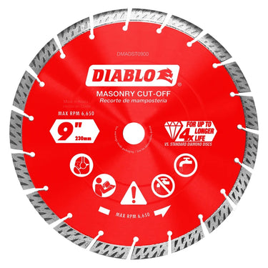 9' DIAMOND SEGMENTED TURBO MASONRY CUT-OFF BLADE - Hollis Supply