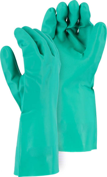 blue latex gloves