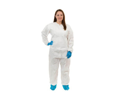 GammaGuard CE Sterile Coveralls - Tunnelized Elastic Wrist, Elastic Ankle, Serged Seams, Zipper Closure (Case of 25) | Style CE11013CIS - Hollis Supply