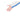 White sleeve with blue stripe on a white background