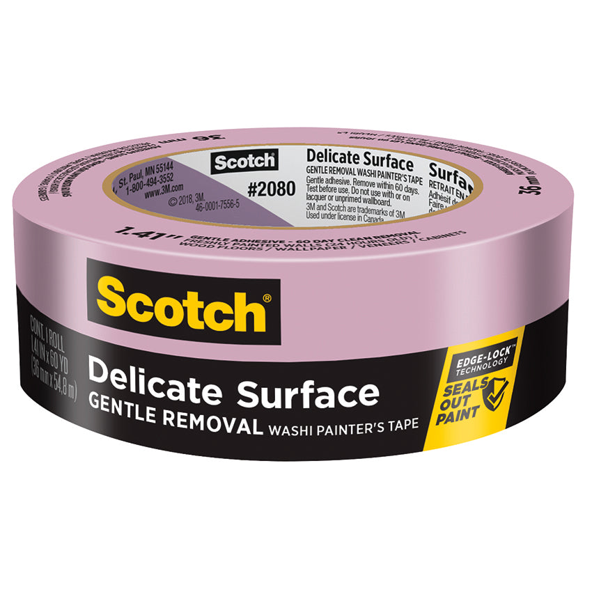 3M Safe-Release Delicate Surface Painter’s Tape – Gentle Adhesive, 60-Day Clean Removal | 2080SR (Case Quantity)