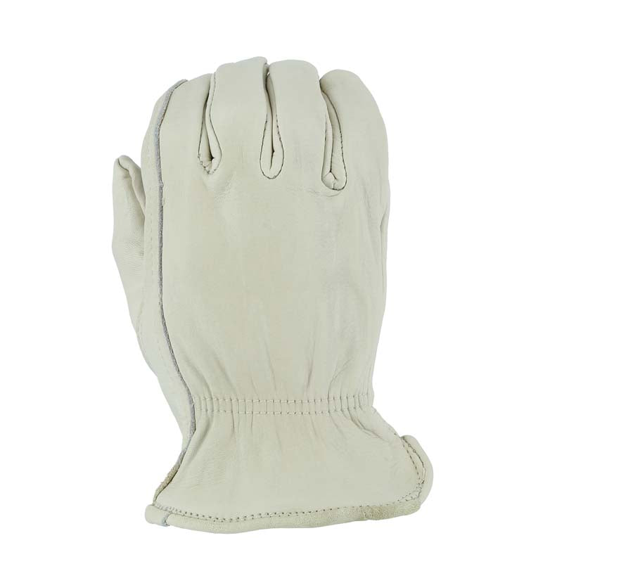 White leather drivers gloves