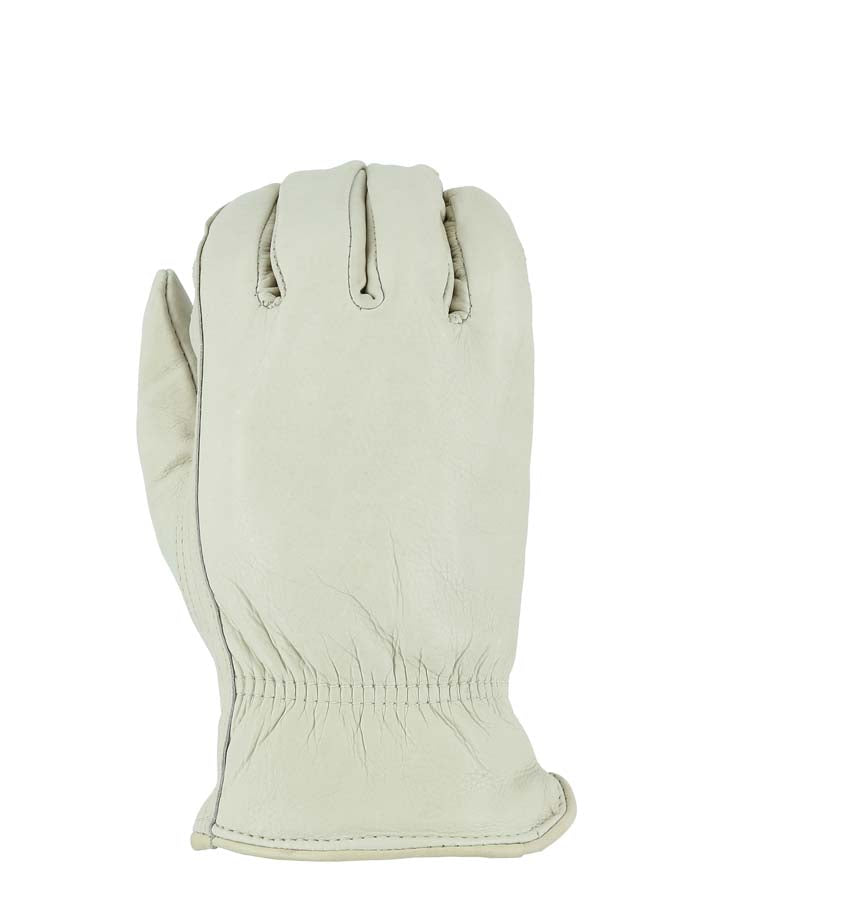 white leather work gloves