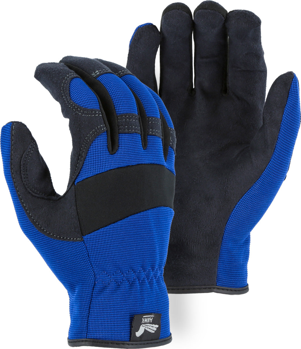 blue gloves