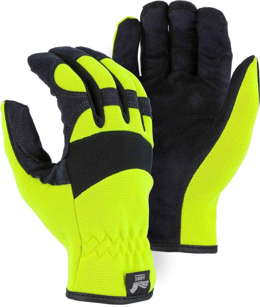 yellow gloves