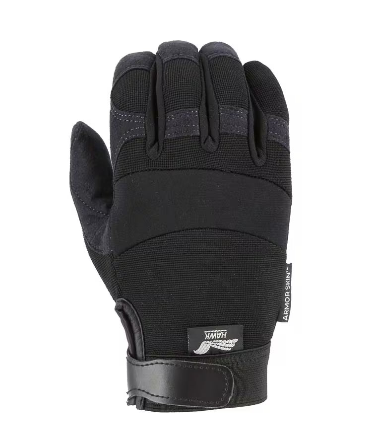 Majestic 2137 Armor Skin Mechanics Glove - Synthetic Leather Palm & Knit Back - Hollis Supply
