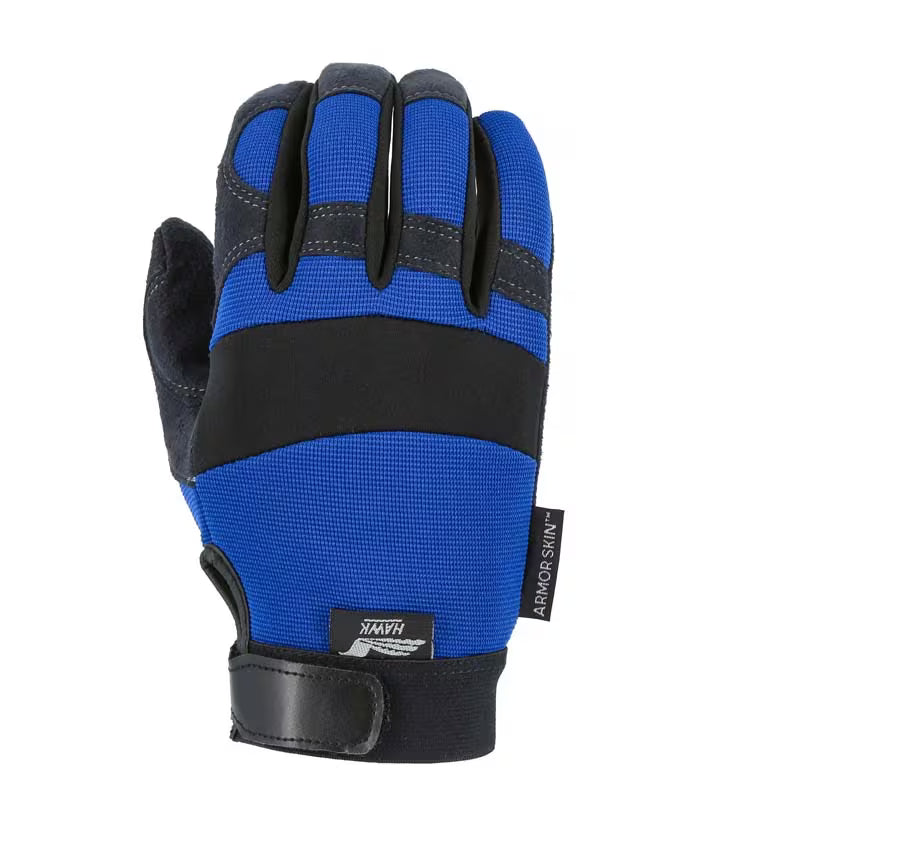 Majestic 2137 Armor Skin Mechanics Glove - Synthetic Leather Palm & Knit Back - Hollis Supply