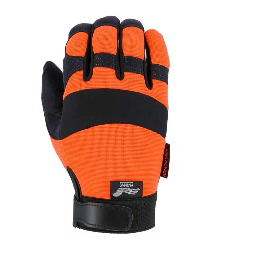 Majestic 2137 Armor Skin Mechanics Glove - Synthetic Leather Palm & Knit Back - Hollis Supply