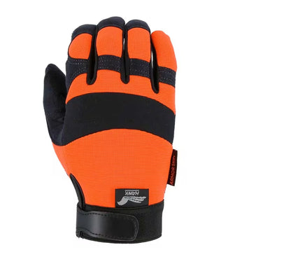 Majestic 2137 Armor Skin Mechanics Glove - Synthetic Leather Palm & Knit Back - Hollis Supply