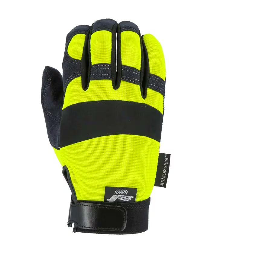 Majestic 2137 Armor Skin Mechanics Glove - Synthetic Leather Palm & Knit Back - Hollis Supply