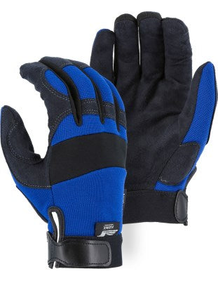 Majestic 2137 Armor Skin Mechanics Glove - Synthetic Leather Palm & Knit Back - Hollis Supply