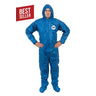 Person wearing a blue protective suit with a 'Best Seller' label on a white background