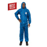 Person wearing a blue protective suit with a 'Best Seller' label on a white background