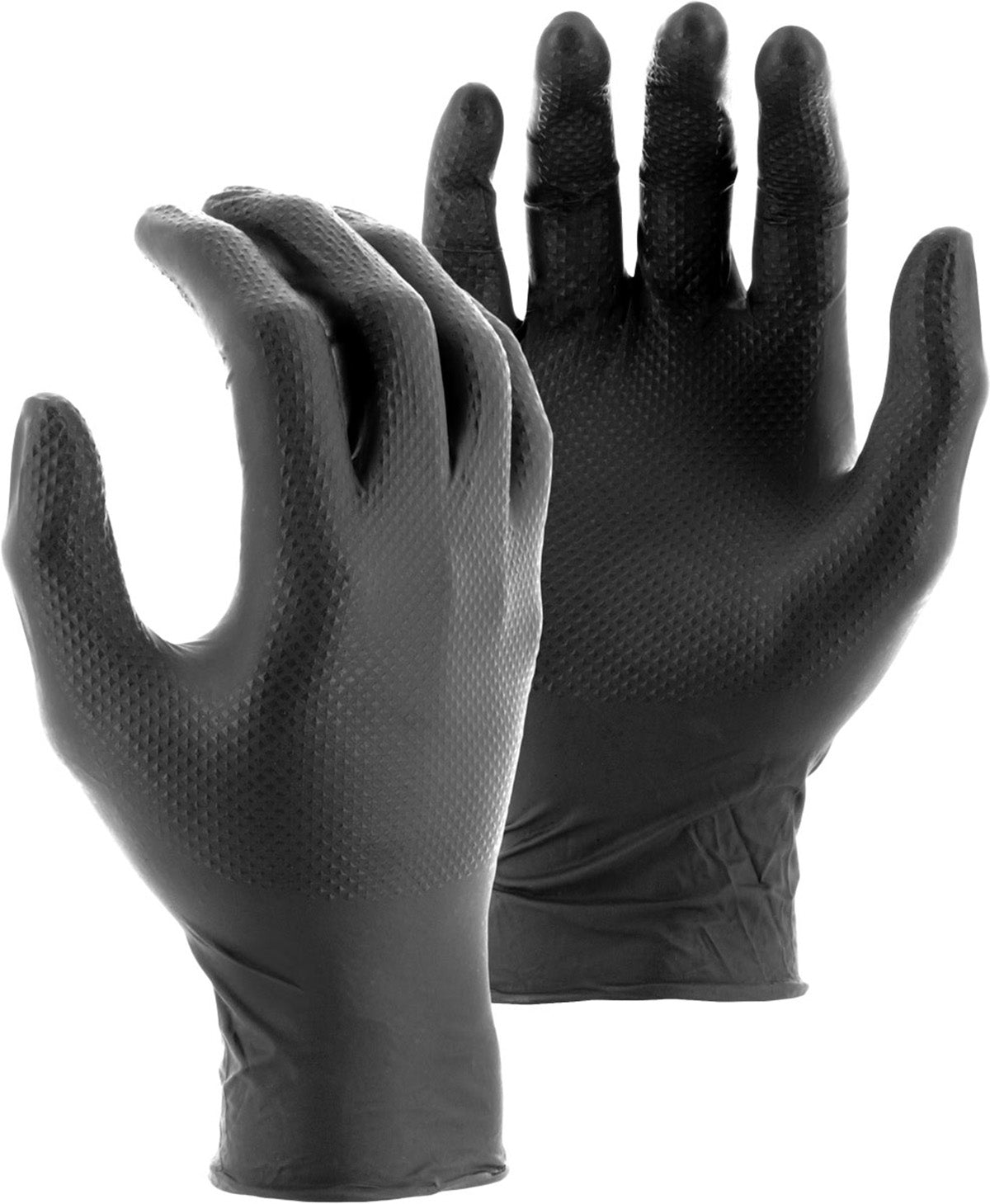 black latex gloves