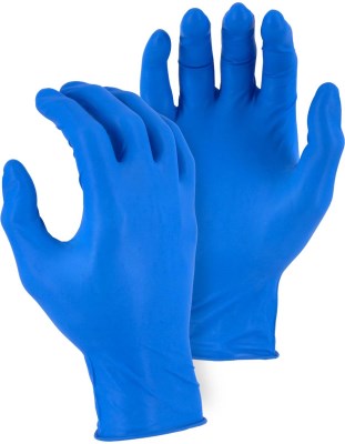 Majestic 3277 Powder-Free Nitrile Glove - 8 mil, Diamond Grip/Chemical Resistant (100 Gloves/Box) - Hollis Supply