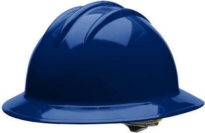 blue hard hat