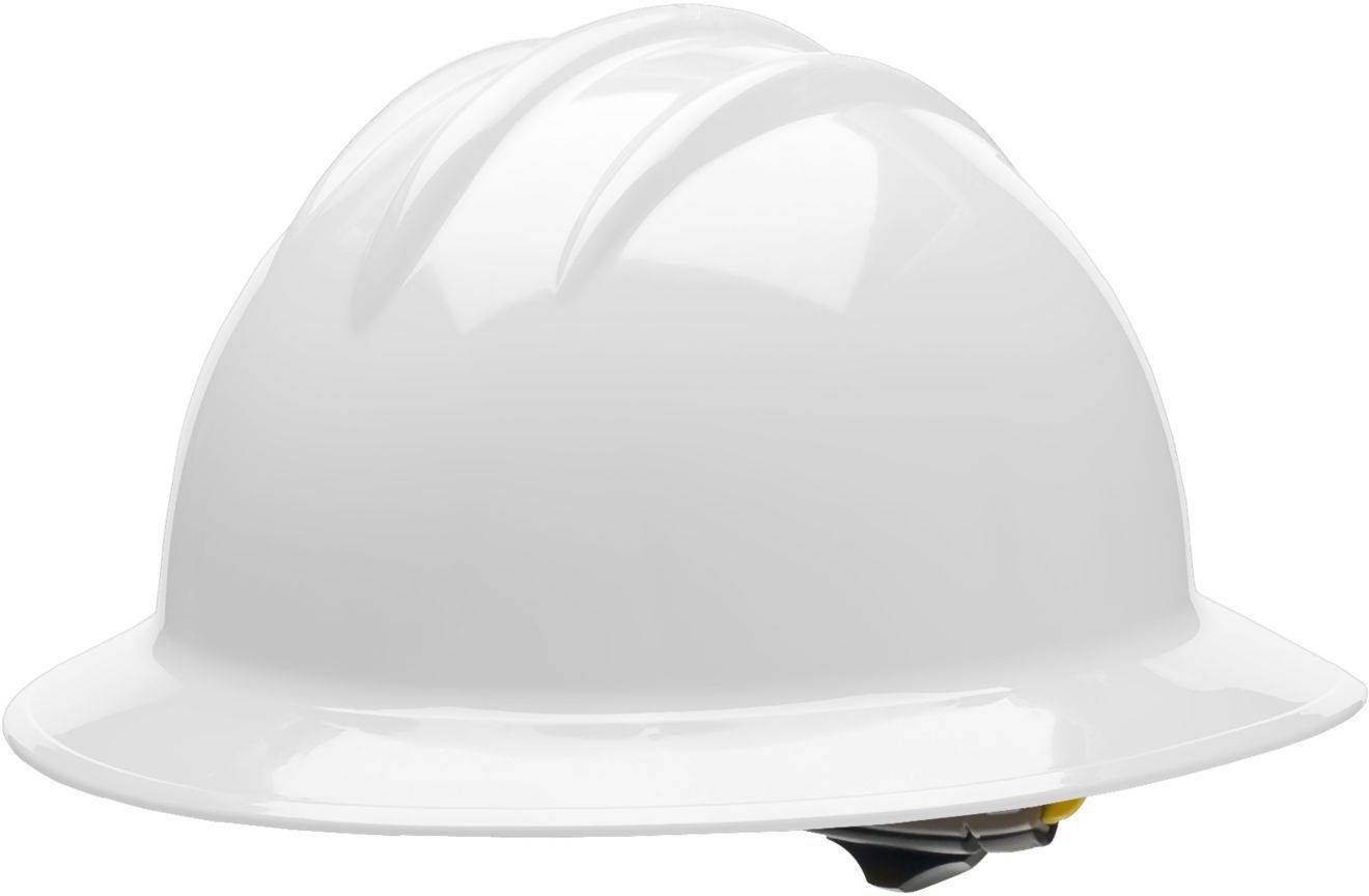 white hard hat