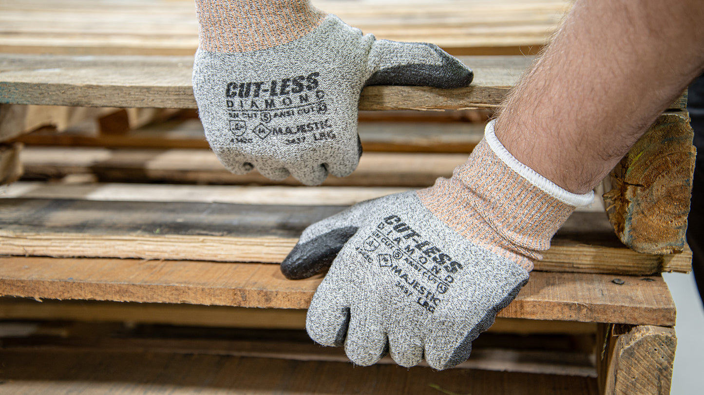 Nitril dipped work gloves