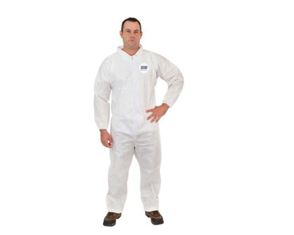 Body Filter 95+ Disposable Coveralls - N95-Level 95% Filtration Efficiency, Breathable Protection, Elastic Wrist, Collar, Zipper Closure (Case of 25) | Style 4012 - Hollis Supply