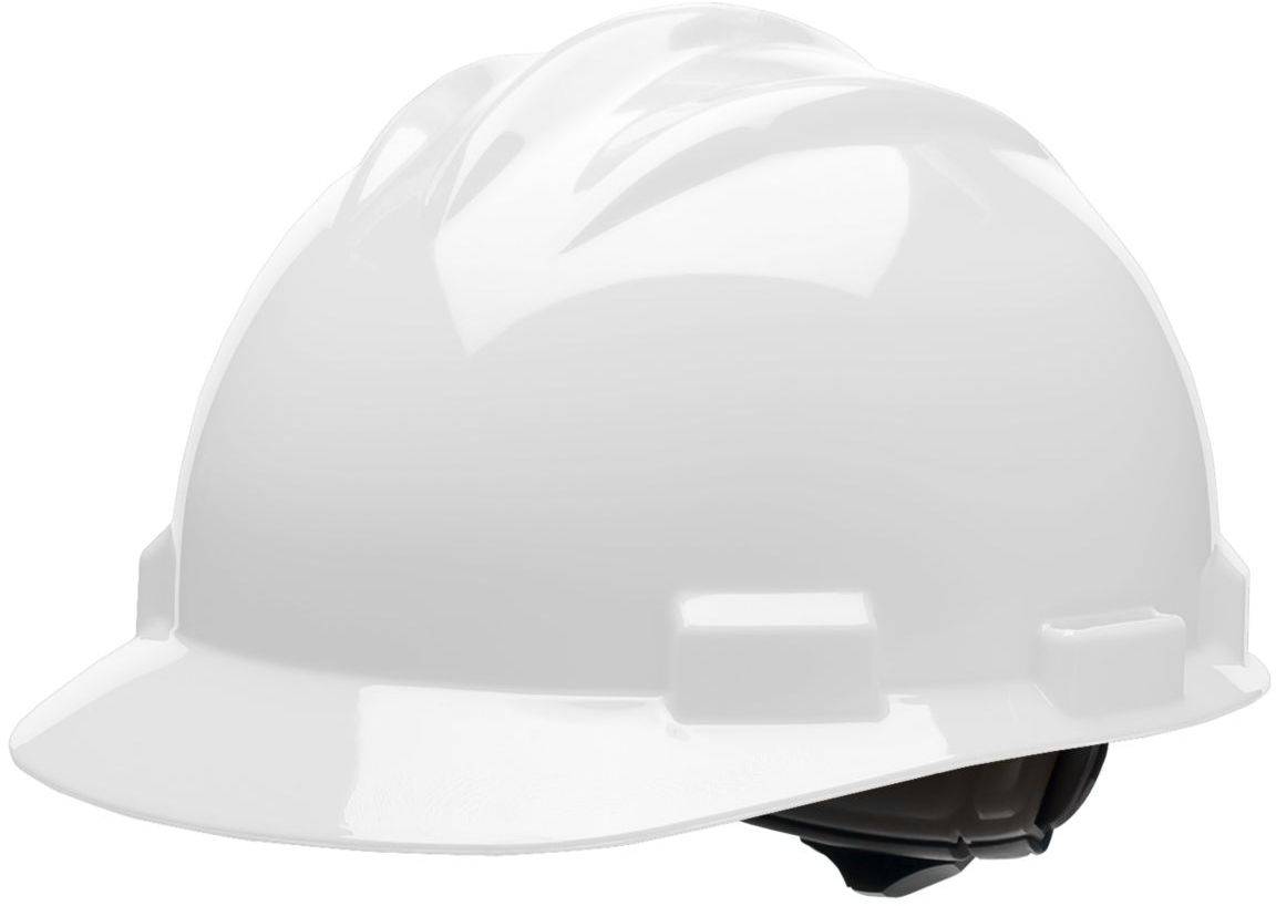 white hard hat
