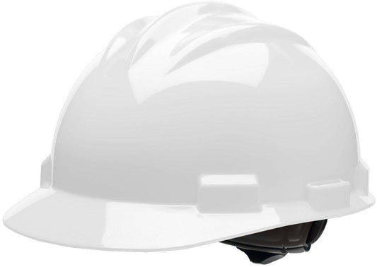 white hard hat