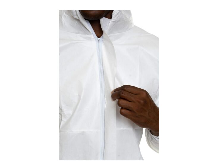 GammaGuard CE Sterile Coveralls, Hood, Boot - Thumb Loops, Storm Flap, Elastic Wrist (Case of 25) | Style CE11019CIS - Hollis Supply