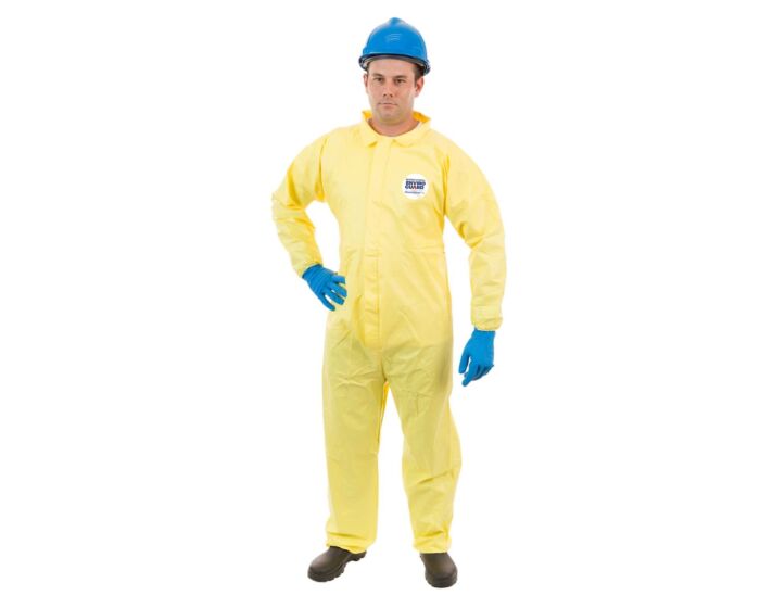 ChemSplash 1 Chemical Splash Coverall - Serged Seams, Elastic Wrist, Open Ankle (Case of 12) | Style 7012YS - Hollis Supply