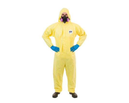 ChemSplash 1 Chemical Splash Coverall - Elastic Wrist/Ankle, Attached Hood, Serged Seams (Case of 12) | Style 7015YS - Hollis Supply