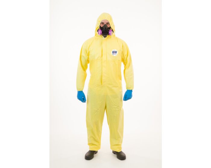 ChemSplash 1 Chemical Splash Coverall - Elastic Wrist/Ankle, Attached Hood, Serged Seams (Case of 12) | Style 7015YS - Hollis Supply