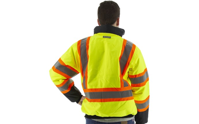 High Visibility Waterproof Jacket with DOT Striping & Quilted Liner, ANSI 3, R - Hollis Supply