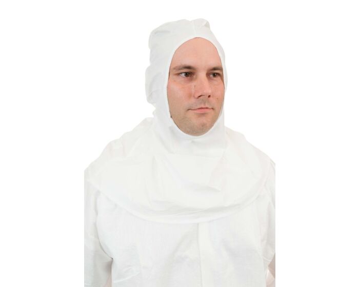 MicroGuard MP® Microporous Full-Face Hood | Elastic Face & Tie Closure, 100/Case | ASTM F1670 | International Enviroguard Style 8002