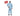 Person wearing a blue coverall with a 'Best Seller' label on a white background