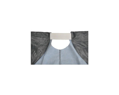Gray and black fabric with a white strip in the center on a white background