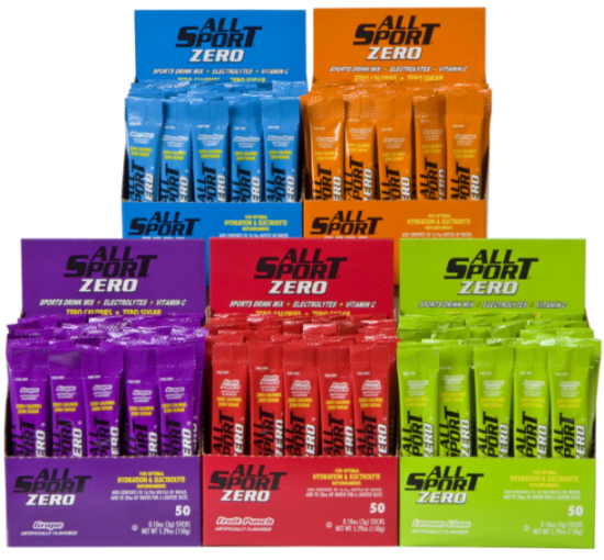 All Sport Zero Powder Sticks Variety Pack 500 Case, (10 Boxes of 50) - Hollis Supply