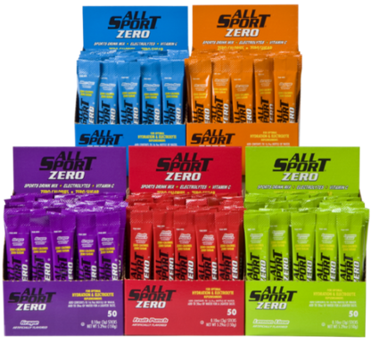 All Sport Zero Powder Sticks Variety Pack 500 Case, (10 Boxes of 50) - Hollis Supply