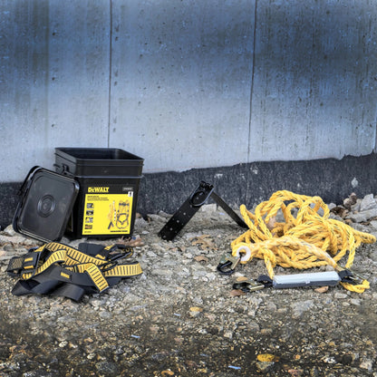 DEWALT Rooftop safety kit with D1000 harness, 50' lifeline w/ reusable rooftop anchor | DXFP120050 - Hollis Supply