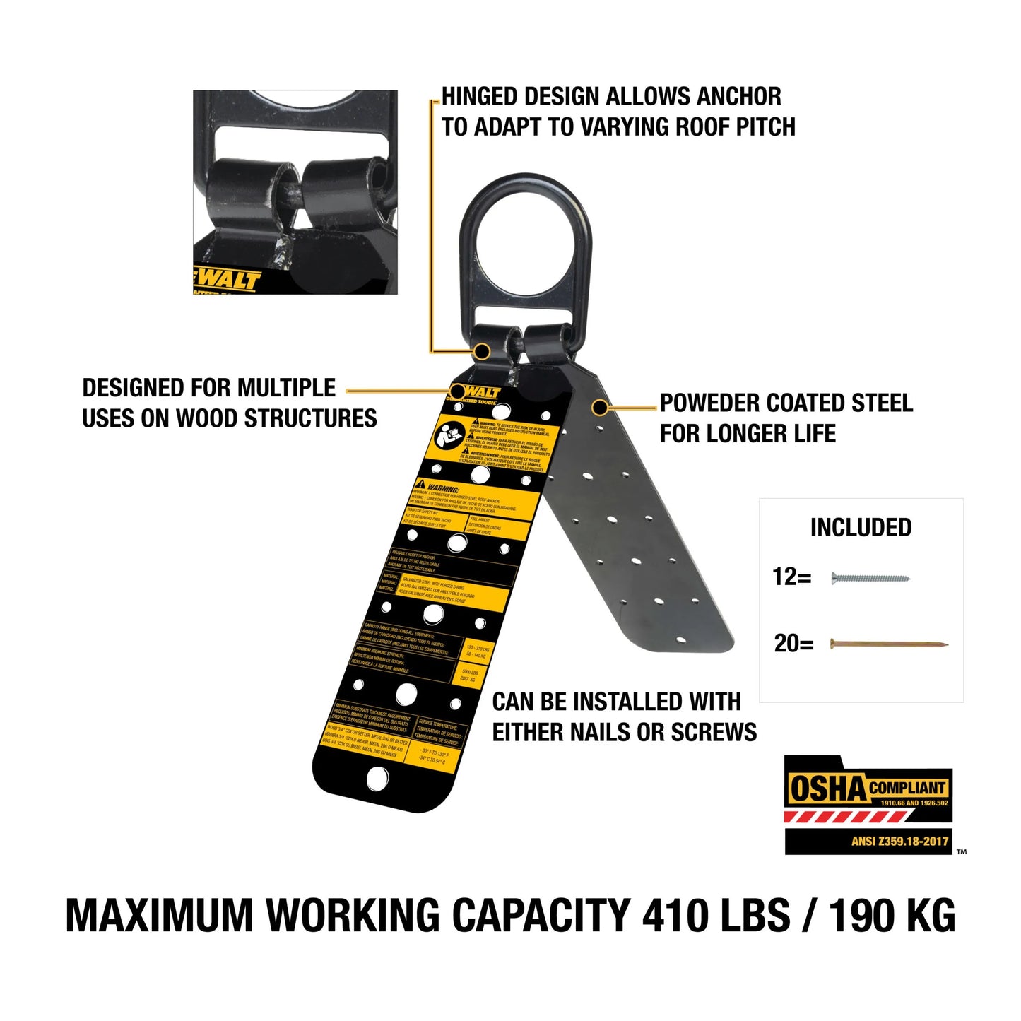 DEWALT Reusable Rooftop Anchor - Hollis Supply