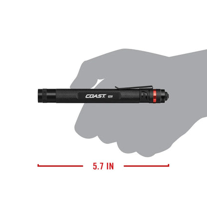 Coast G20 Inspection Beam LED Penlight - Professional 54 Lumen Flashlight with 11 Hour Runtime - Hollis Supply