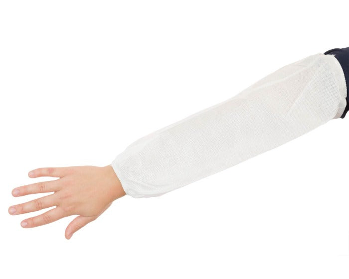 International Enviroguard Body Filter 95+ Style 4065 white disposable sleeves, 21-inch length with elastic closures at both ends, N95-level particle filtration