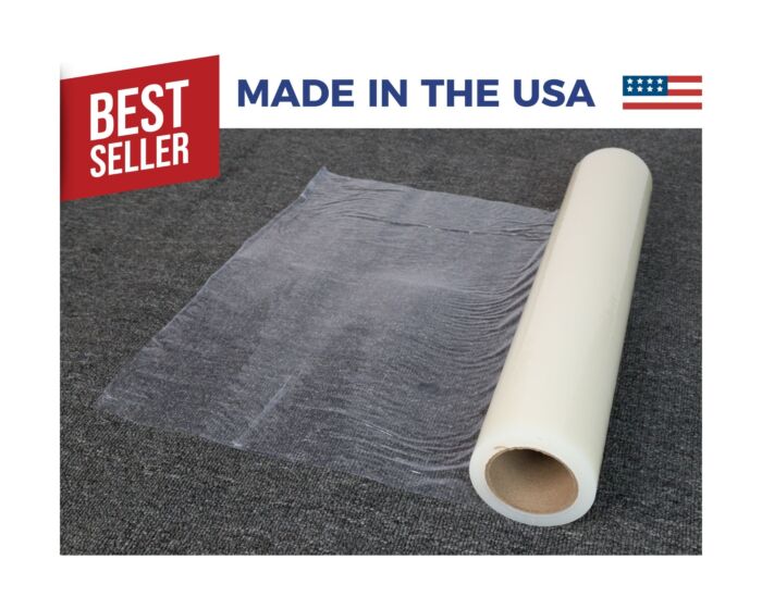 Roll of material with 'Best Seller' and 'Made in the USA' text on a gray background