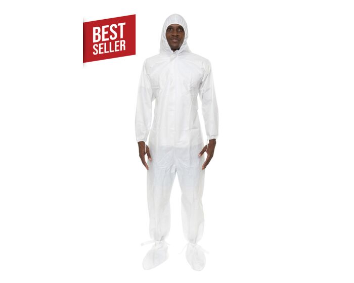 GammaGuard CE Sterile Coveralls, Hood, Boot - Thumb Loops, Storm Flap, Elastic Wrist (Case of 25) | Style CE11019CIS - Hollis Supply